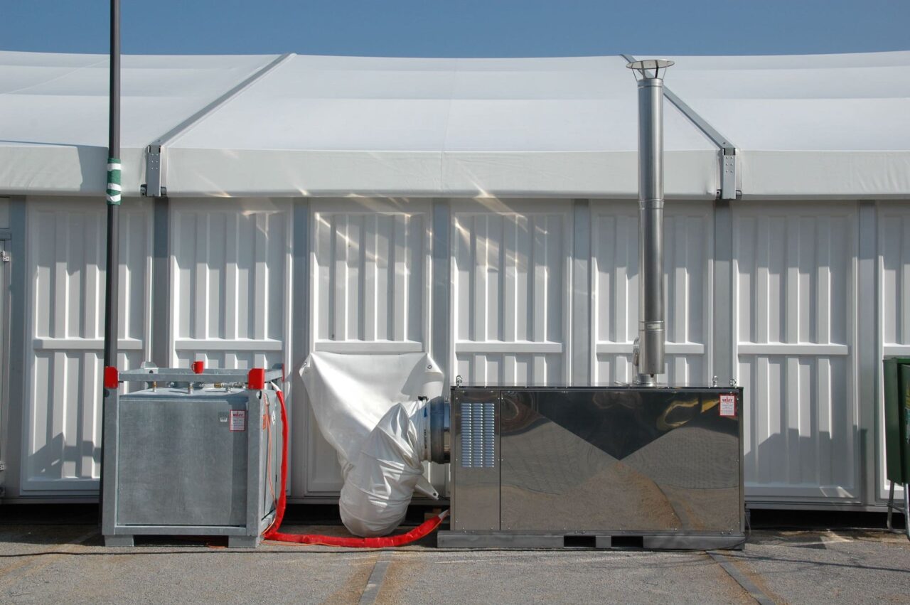 Intersettle Zeltvermietung - Zelt-Ausstattungen Heiz- und Klimaanlagen für Zelte, Hallen und temporäre Raumlösungen