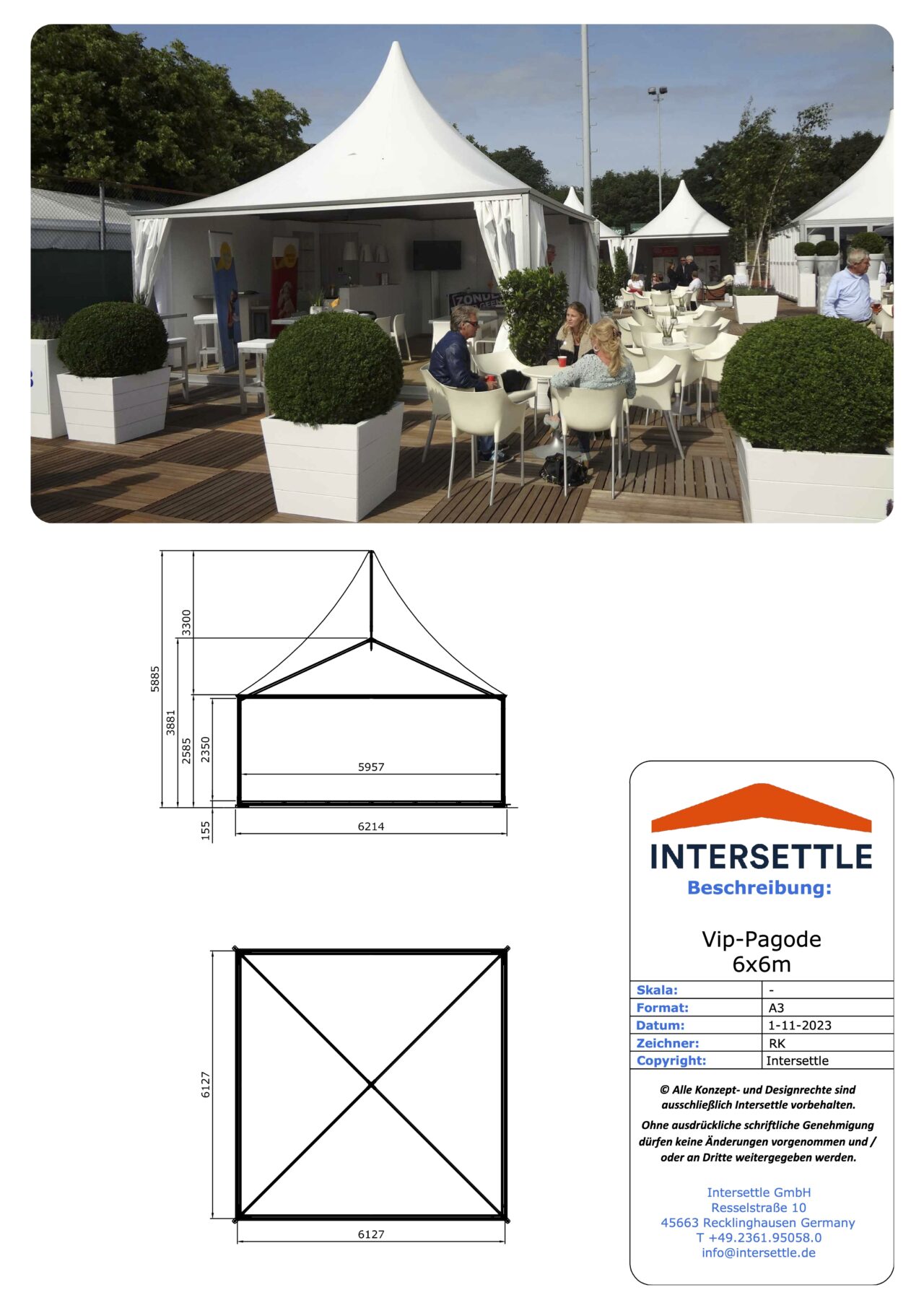 Intersettle-Zeltverleih-VIP-Pagode-mit-Spitzdach-ohne-Mast-in-der-Mitte-6x6m-für-Veranstaltungen-und-Events-Zeltvermietung-aus-NRW-