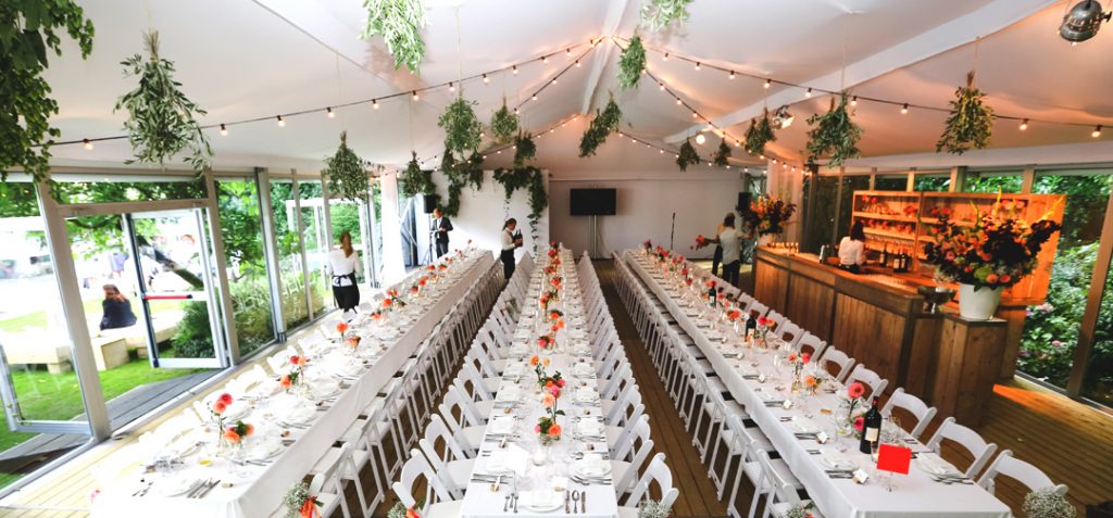 Zelt Alu Pavillon von Zeltverleih Intersettle - Partyzelt für große Events, Feste und Hochzeitszelt für private Hochzeiten