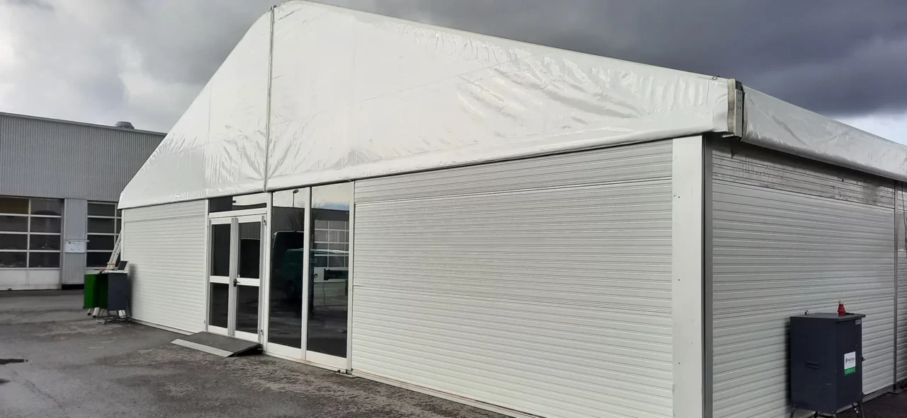 Zeltverleih intersettle - raum, Lösung für Gewerbe und unternehmen - Alu-Pavillon Zelt mit Sandwich Paneelen